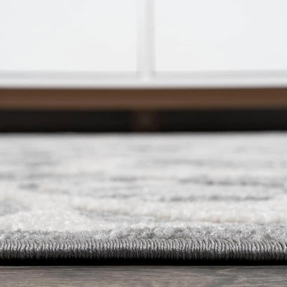 Lucena Modern Medallion High-Low Light Gray/Ivory 8 ft. x 10 ft. Indoor/Outdoor Area Rug by JONATHAN Y - Image 11