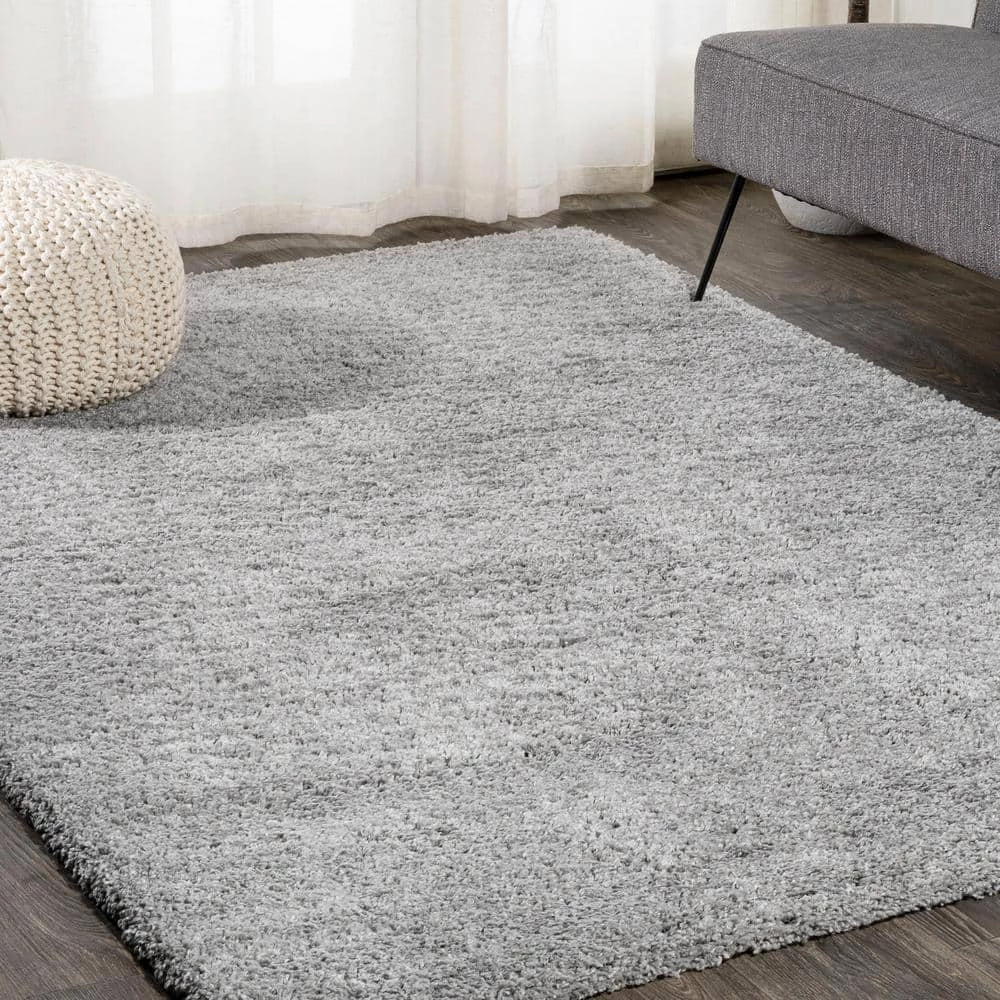 Groovy Solid Shag Charcoal 3 ft. x 5 ft. Area Rug by JONATHAN Y