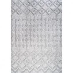 Peralta Light Gray 8 ft. x 10 ft. Moroccan Diamond Indoor/Outdoor Rug Area Rug by JONATHAN Y