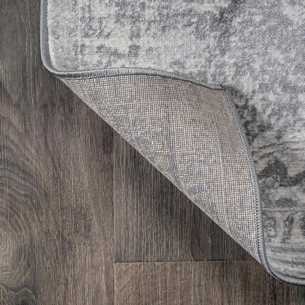 Modern Light Gray 5 ft. Square Persian Vintage Medallion Area Rug by JONATHAN Y - Image 4