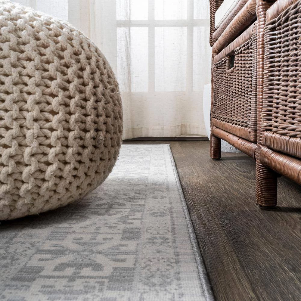 Modern Persian Vintage Light Gray 2 ft. x 8 ft. Medallion Runner Rug by JONATHAN Y - Image 7