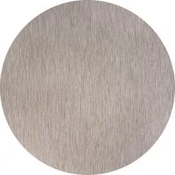 Ethan Modern Flatweave Light Gray 6 ft. 7 in. Solid Round Indoor/Outdoor Area Rug by JONATHAN Y