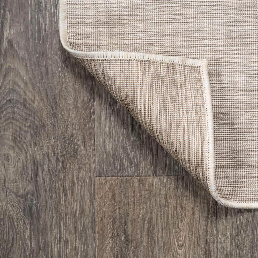 Ethan Modern Flatweave Light Gray 6 ft. 7 in. Solid Round Indoor/Outdoor Area Rug by JONATHAN Y - Image 4