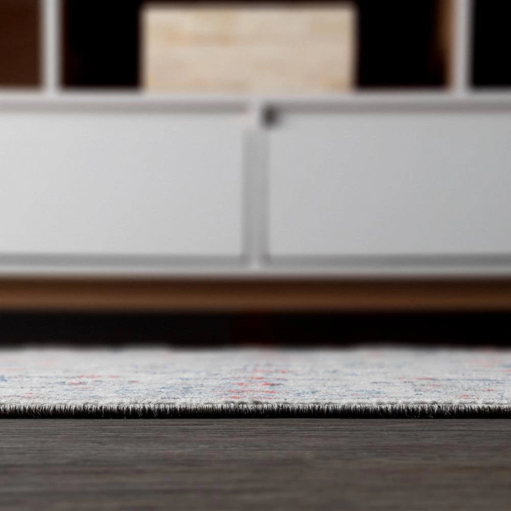 Modern Persian Vintage Light Grey/Red 8 ft. x 10 ft. Area Rug by JONATHAN Y - Image 9