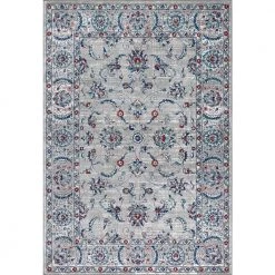 Modern Persian Vintage Light Grey/Red 8 ft. x 10 ft. Area Rug by JONATHAN Y