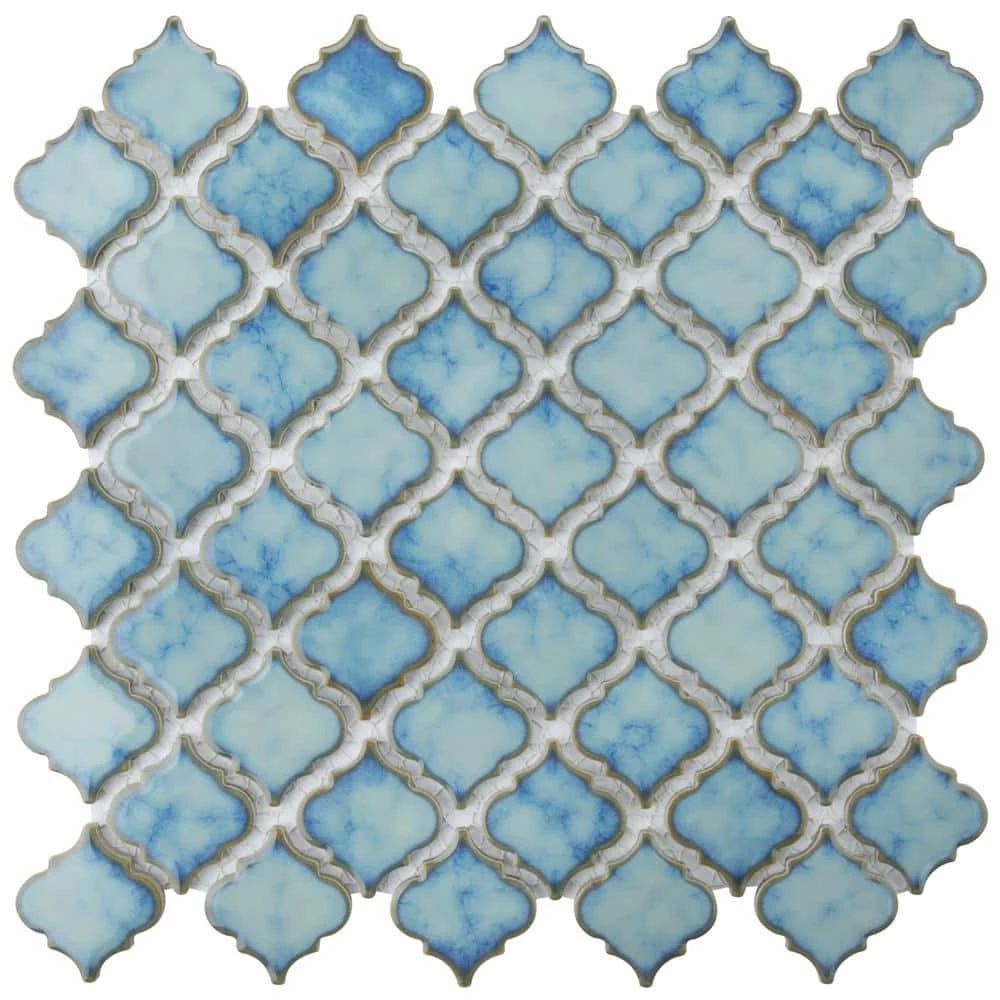 Hudson Tangier Marine 12 in. x 12 in. Porcelain Mosaic Tile (10.96 sq. ft. / Case) by Merola Tile