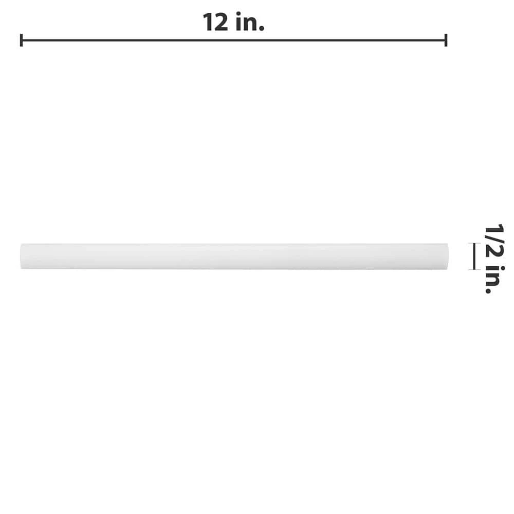 Chester Matte Bianco 1/2 in. x 12 in. Ceramic Demi-Bullnose Wall Trim Tile by Merola Tile - Image 3