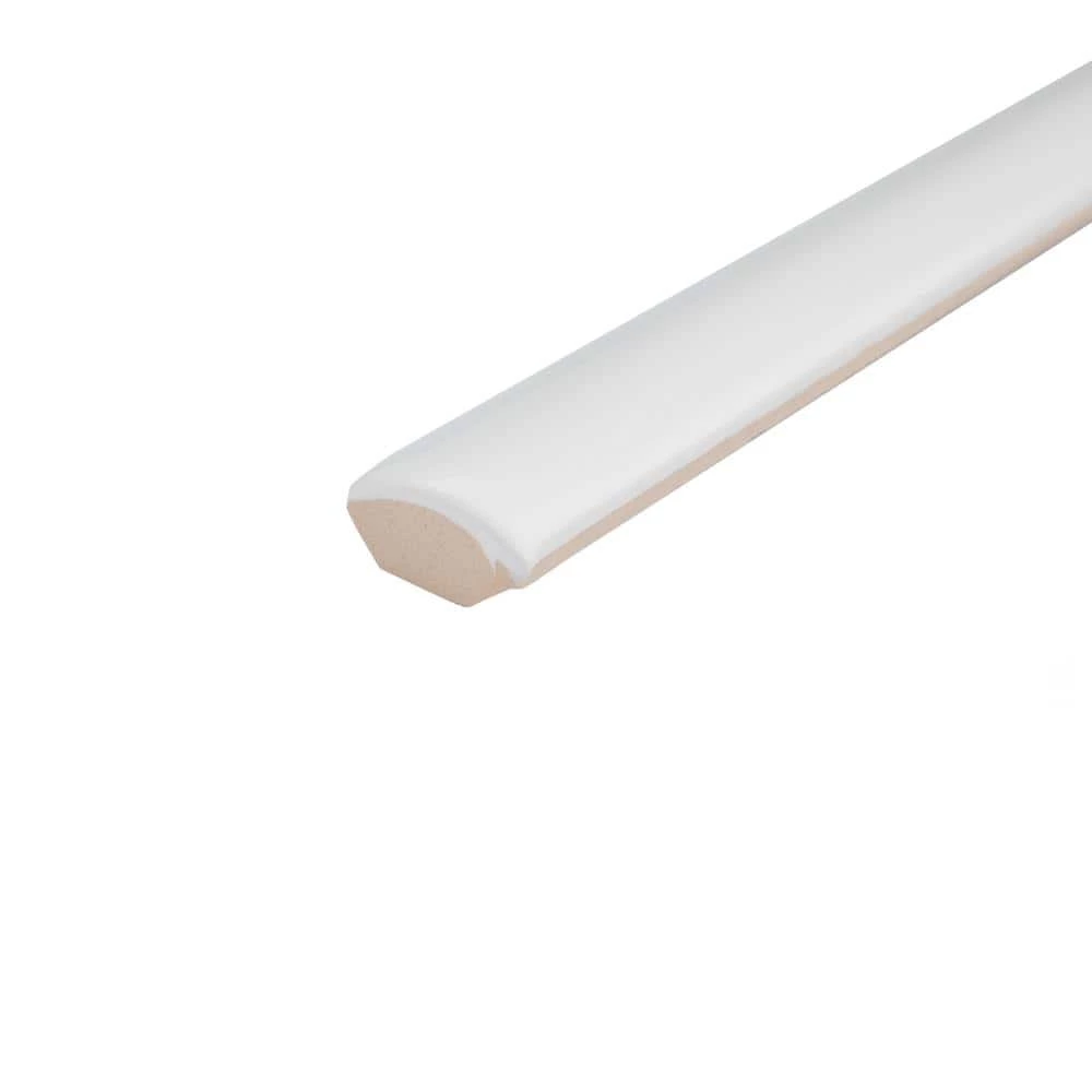 Chester Matte Bianco 1/2 in. x 12 in. Ceramic Demi-Bullnose Wall Trim Tile by Merola Tile - Image 5
