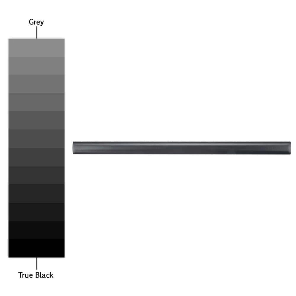 Chester Matte Nero 1/2 in. x 12 in. Ceramic Demi-Bullnose Wall Trim Tile by Merola Tile - Image 4