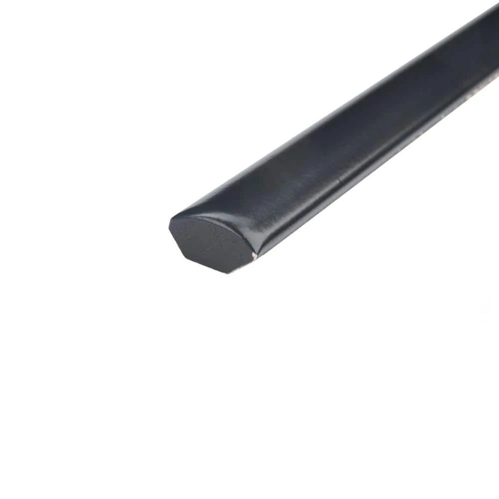 Chester Matte Nero 1/2 in. x 12 in. Ceramic Demi-Bullnose Wall Trim Tile by Merola Tile - Image 2