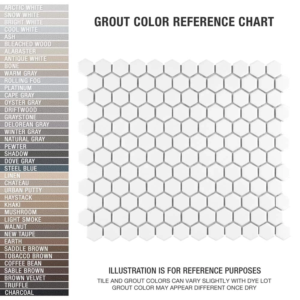 Metro Hex Matte White 10-1/4 in. x 11-7/8 in. Porcelain Mosaic Tile (8.6 sq. ft./Case) by Merola Tile - Image 5