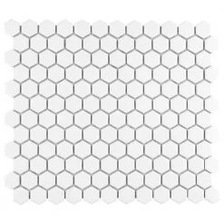Metro Hex Matte White 10-1/4 in. x 11-7/8 in. Porcelain Mosaic Tile (8.6 sq. ft./Case) by Merola Tile