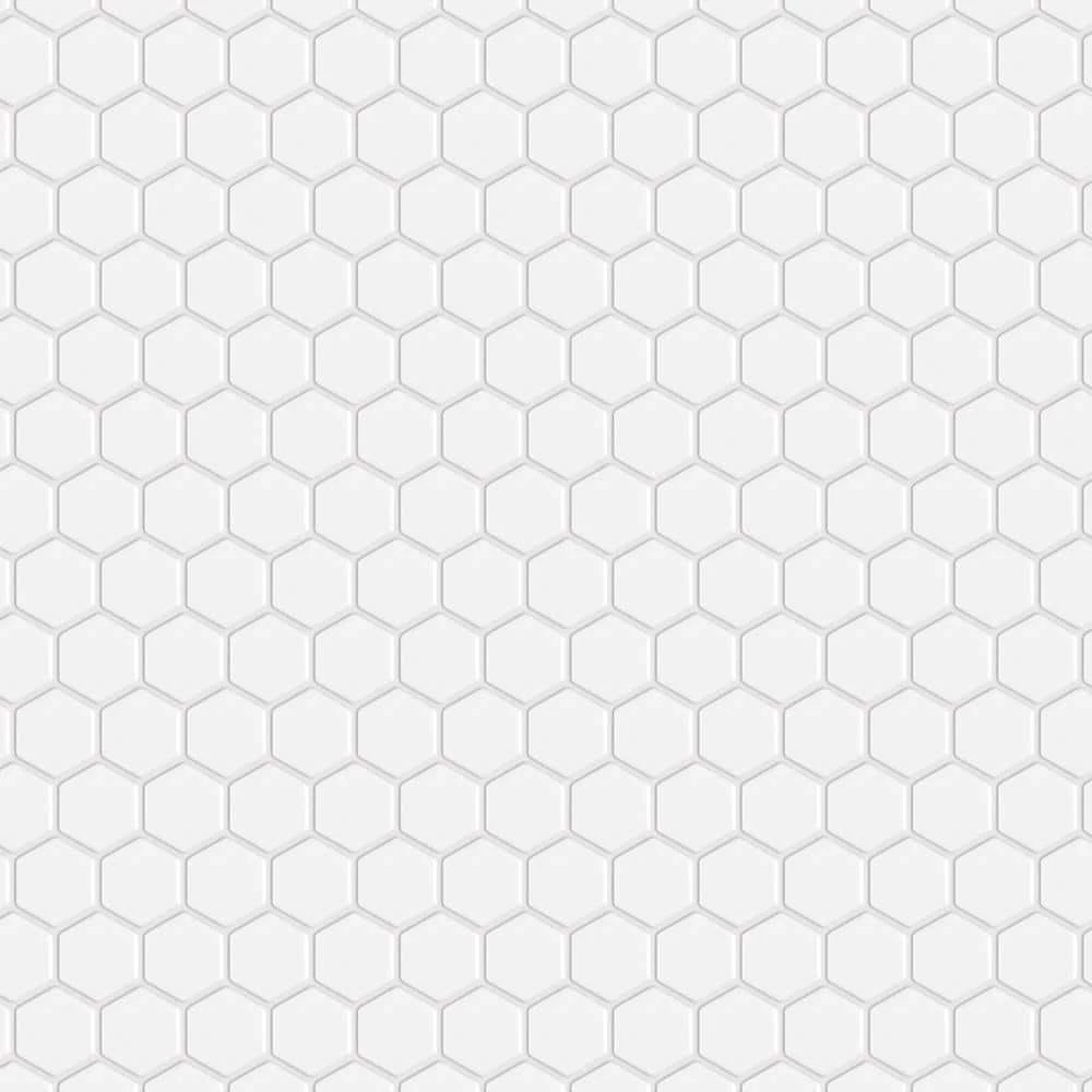 Metro Hex Matte White 10-1/4 in. x 11-7/8 in. Porcelain Mosaic Tile (8.6 sq. ft./Case) by Merola Tile - Image 4
