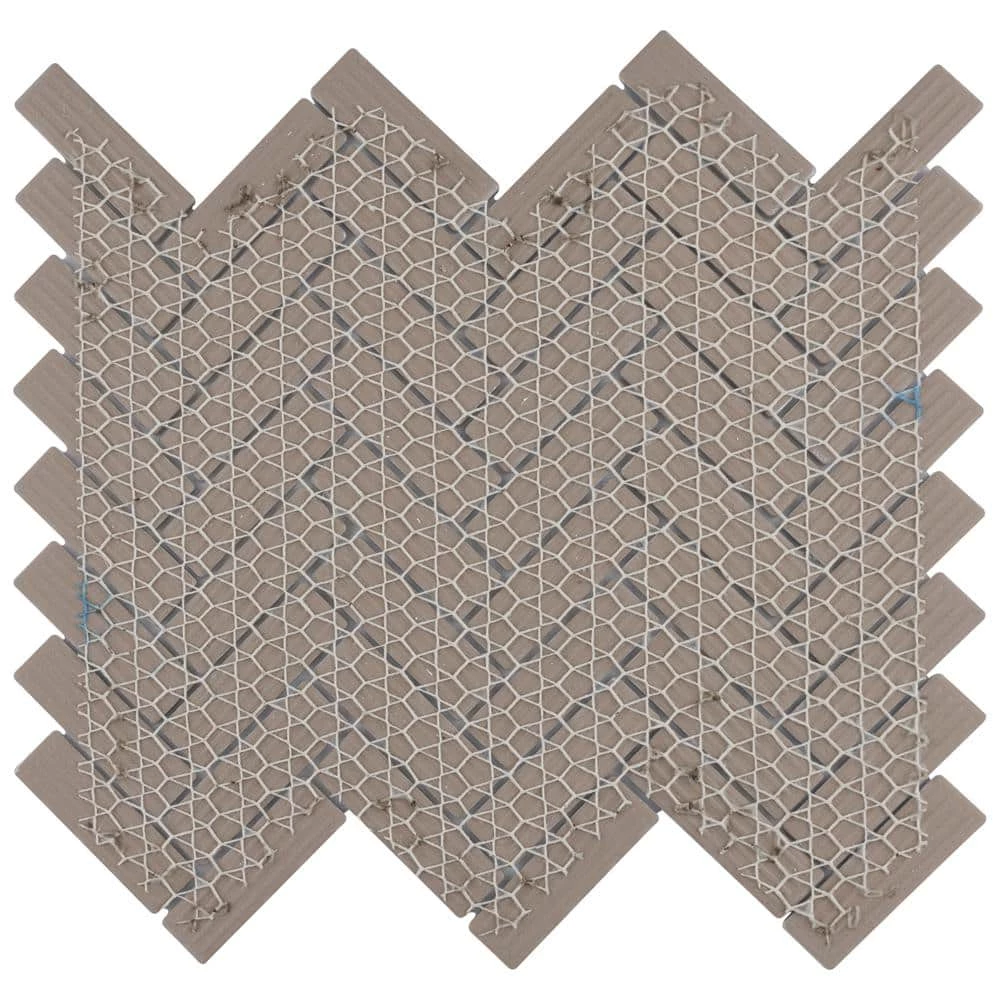 Metro Brick Herringbone Matte White 10-5/8 in. x 12-1/2 in. Porcelain Mosaic Tile (9.4 sq. ft./Case) by Merola Tile - Image 11