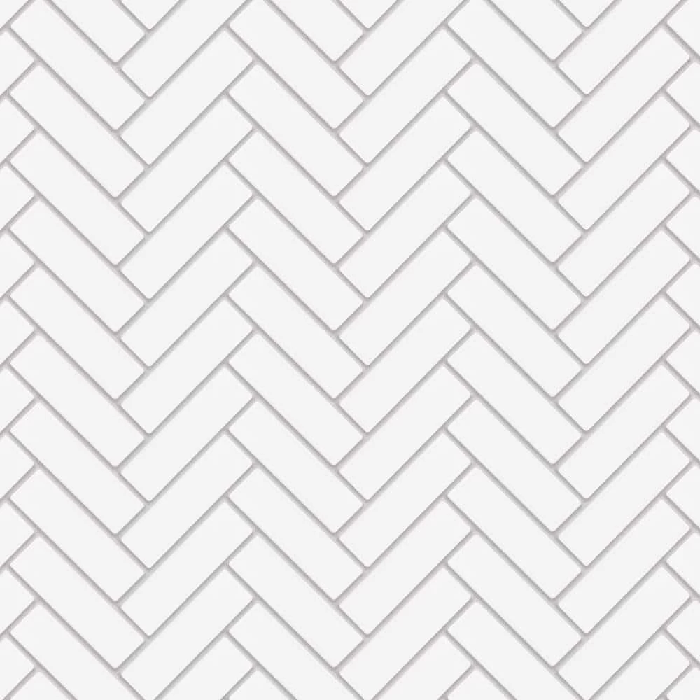 Metro Brick Herringbone Matte White 10-5/8 in. x 12-1/2 in. Porcelain Mosaic Tile (9.4 sq. ft./Case) by Merola Tile - Image 3