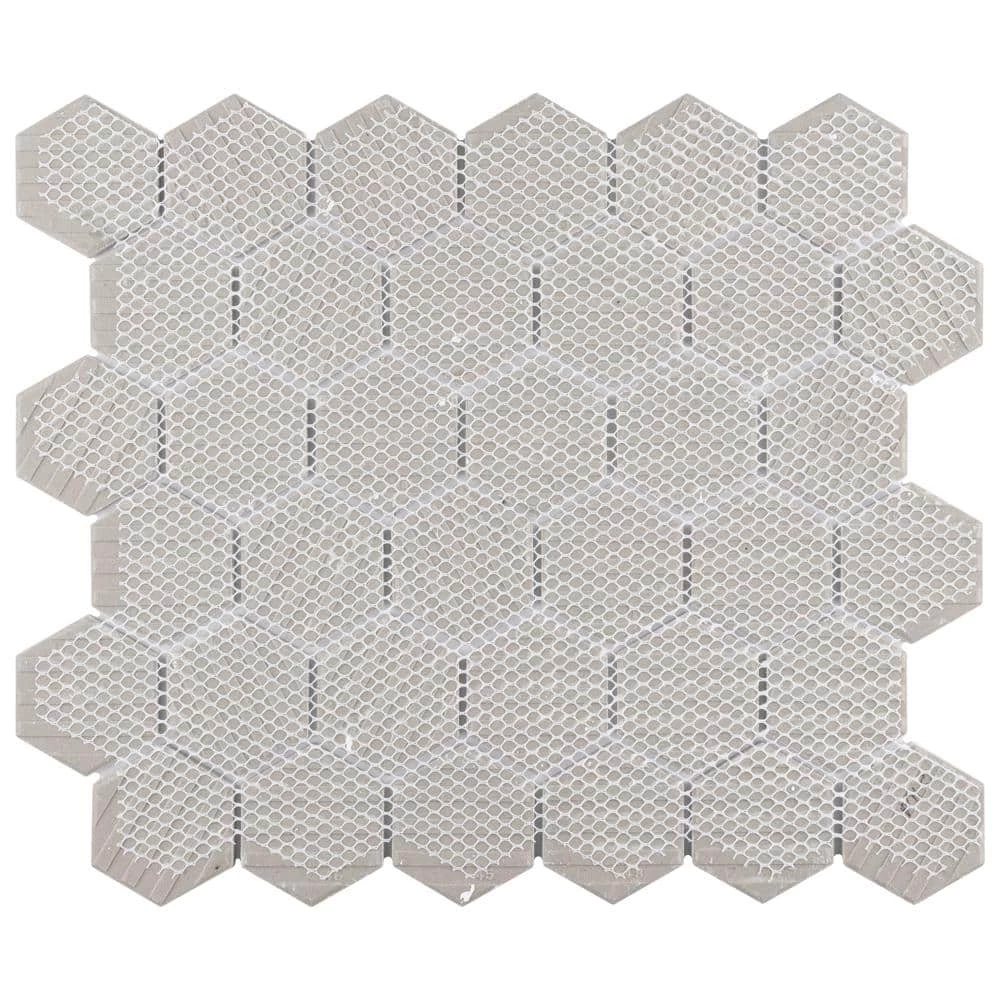 Metro 2" Hex Matte White 11-1/8 in. x 12-5/8 in. Porcelain Mosaic Tile (10.0 sq. ft./Case) by Merola Tile - Image 15