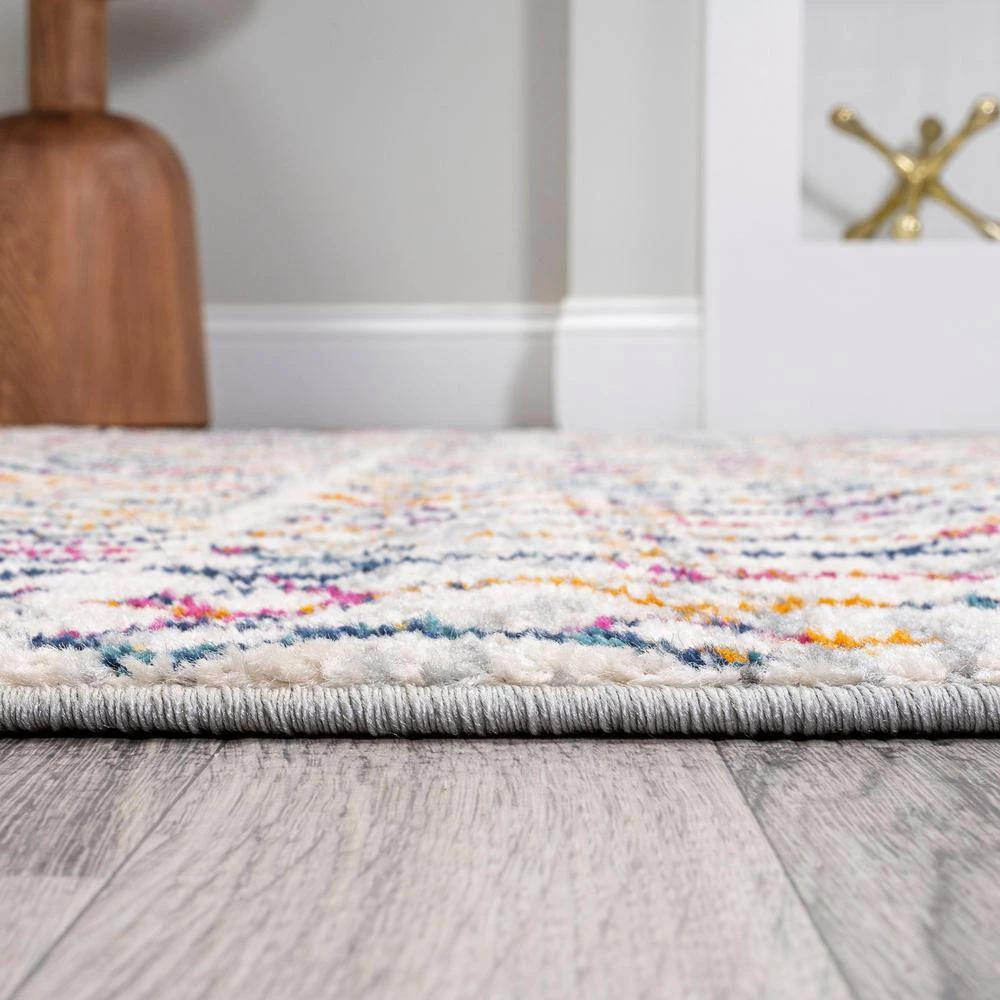 Arta Multi/Cream 8 ft. x 10 ft. Moroccan Vintage Geometric Area Rug by JONATHAN Y - Image 10