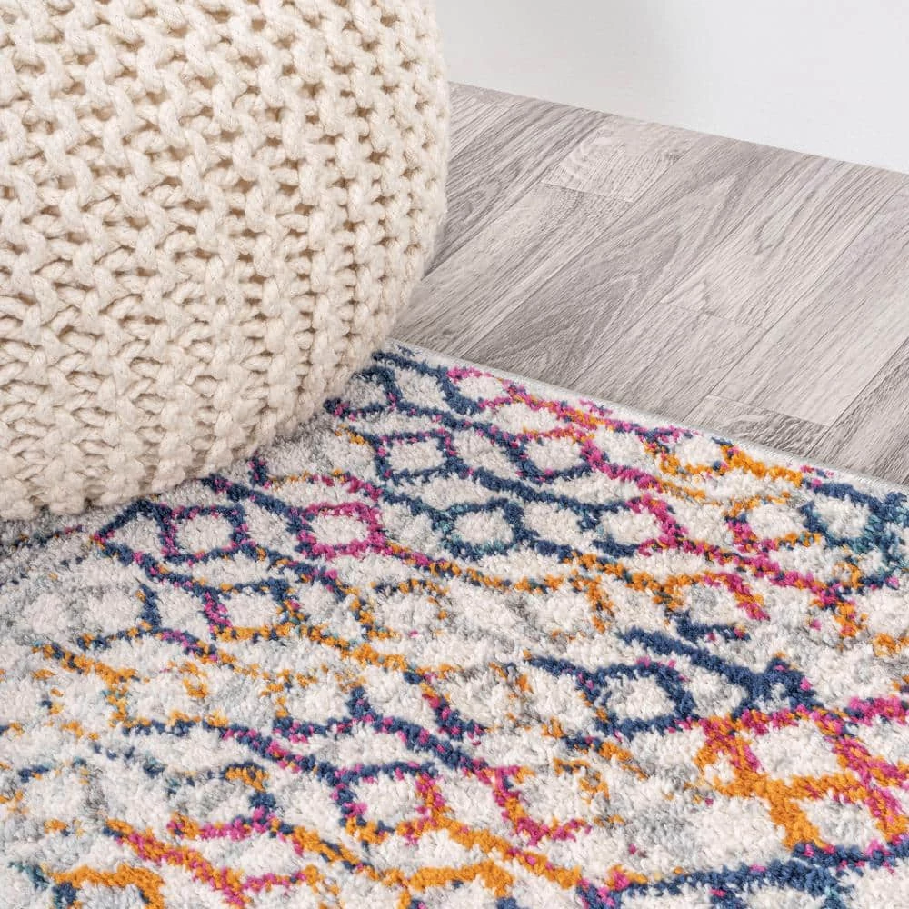 Arta Multi/Cream 8 ft. x 10 ft. Moroccan Vintage Geometric Area Rug by JONATHAN Y - Image 6