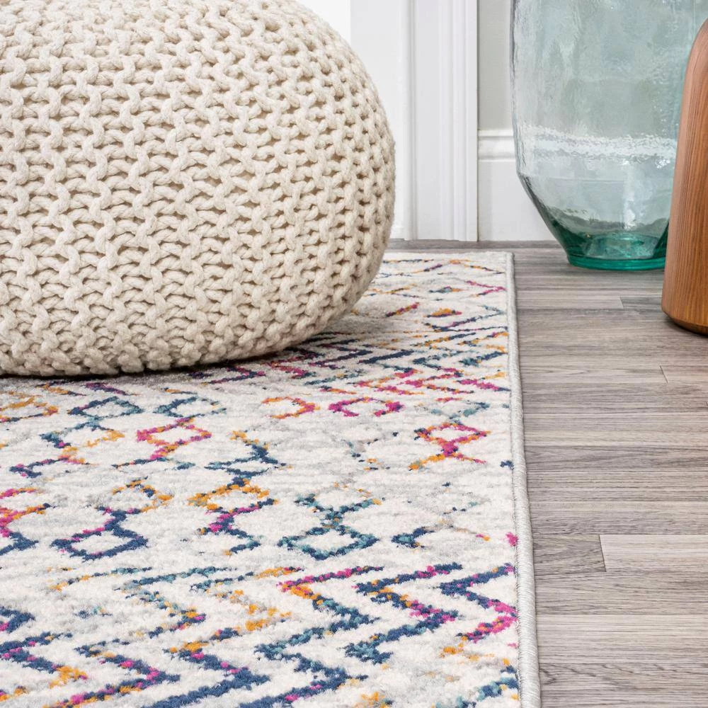 Arta Multi/Cream 8 ft. x 10 ft. Moroccan Vintage Geometric Area Rug by JONATHAN Y - Image 7