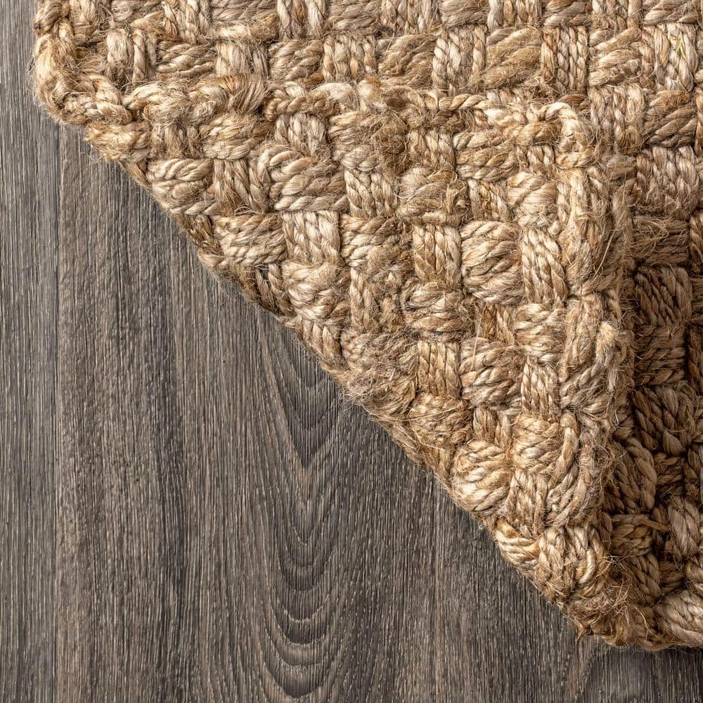 Natural 8 ft. x 10 ft. Estera Hand Woven Boucle Chunky Jute Area Rug by JONATHAN Y - Image 9