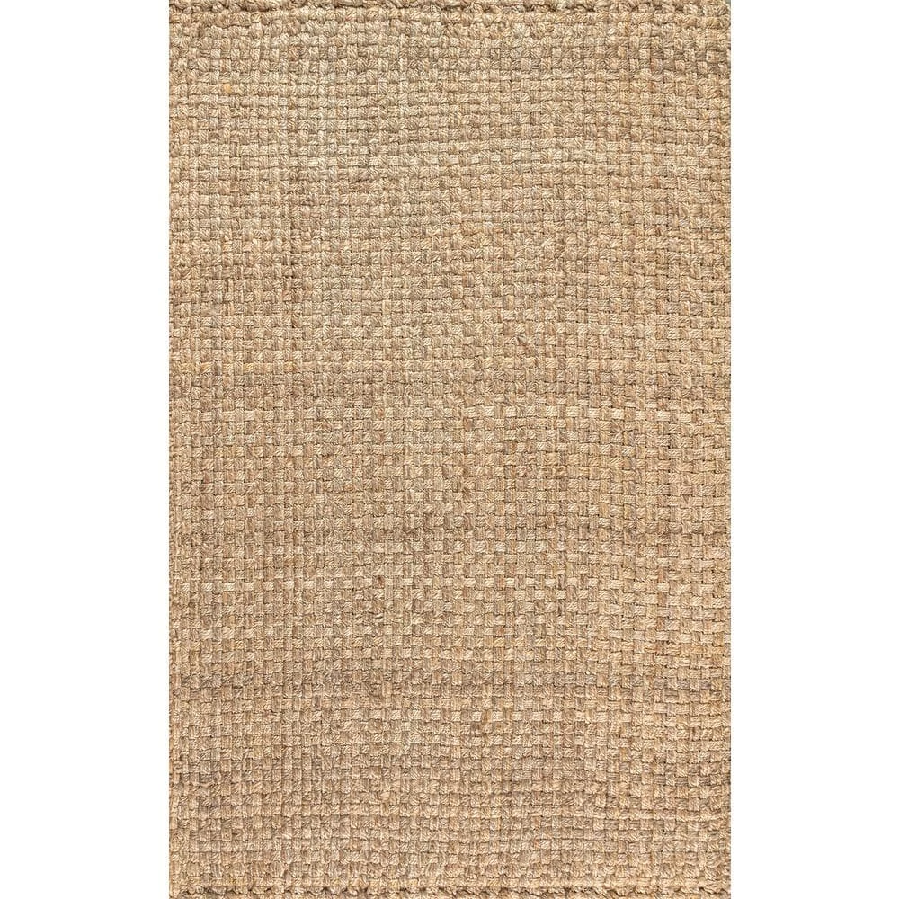 Natural 8 ft. x 10 ft. Estera Hand Woven Boucle Chunky Jute Area Rug by JONATHAN Y