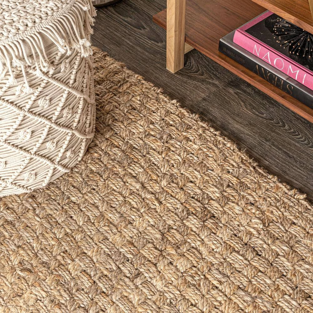 Natural 8 ft. x 10 ft. Estera Hand Woven Boucle Chunky Jute Area Rug by JONATHAN Y - Image 7