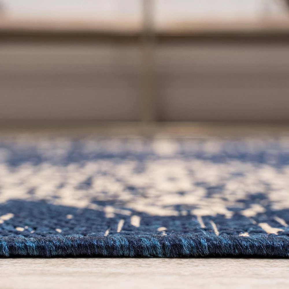 Tuscany Ornate Medallions Navy/Beige 8 ft. x 10 ft. Indoor/Outdoor Area Rug by JONATHAN Y - Image 13