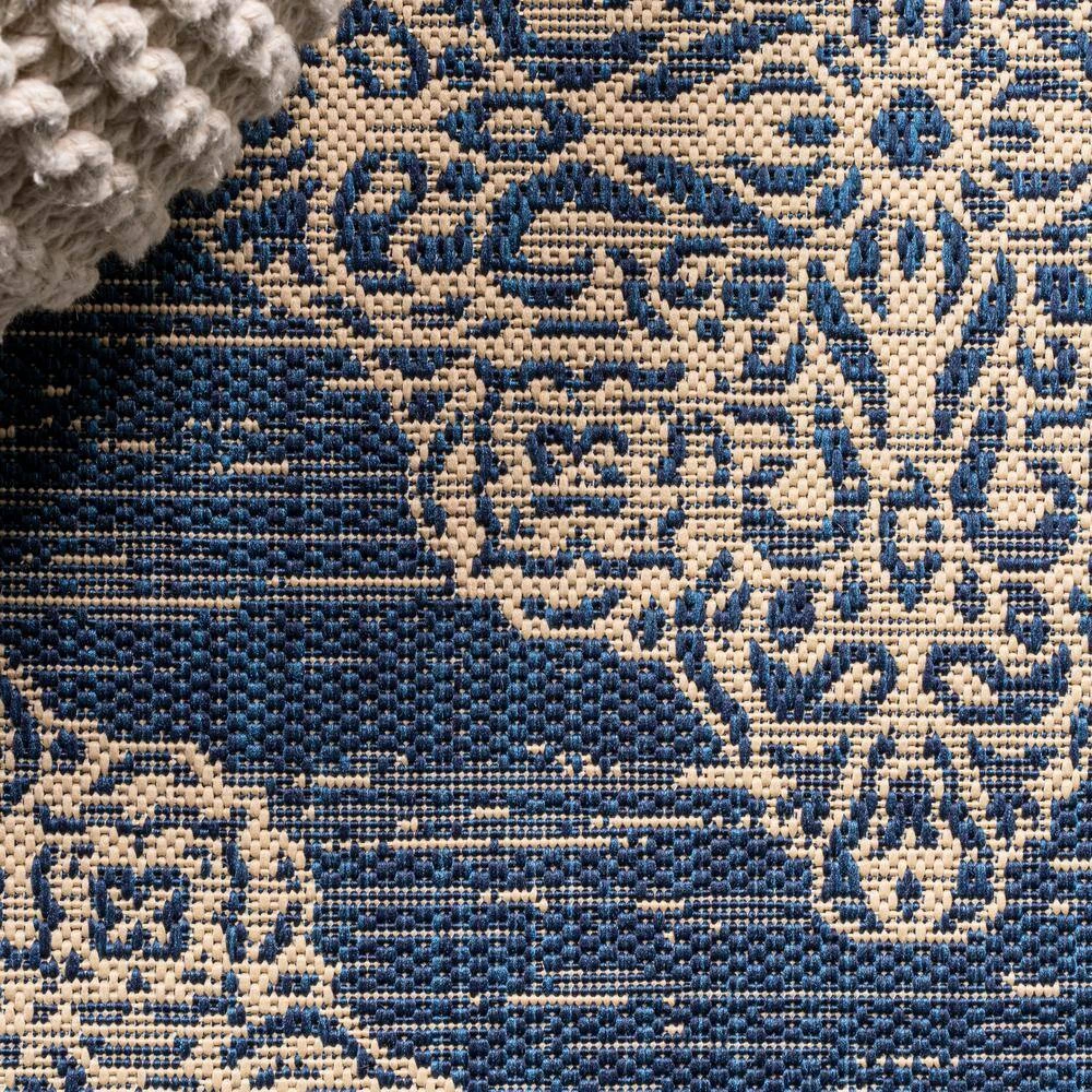 Tuscany Ornate Medallions Navy/Beige 8 ft. x 10 ft. Indoor/Outdoor Area Rug by JONATHAN Y - Image 7