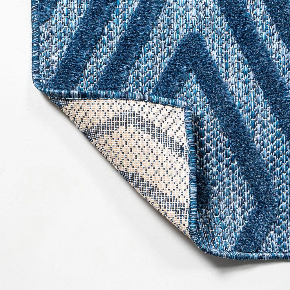 Balansat Moroccan Diamond Navy 8 ft. x 10 ft. Indoor/Outdoor Area Rug by JONATHAN Y - Image 9