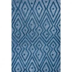 Balansat Moroccan Diamond Navy 8 ft. x 10 ft. Indoor/Outdoor Area Rug by JONATHAN Y