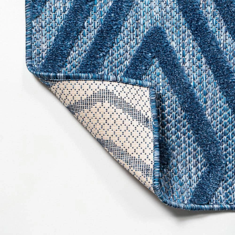 Balansat Moroccan Diamond Navy 8 ft. x 10 ft. Indoor/Outdoor Area Rug by JONATHAN Y - Image 15