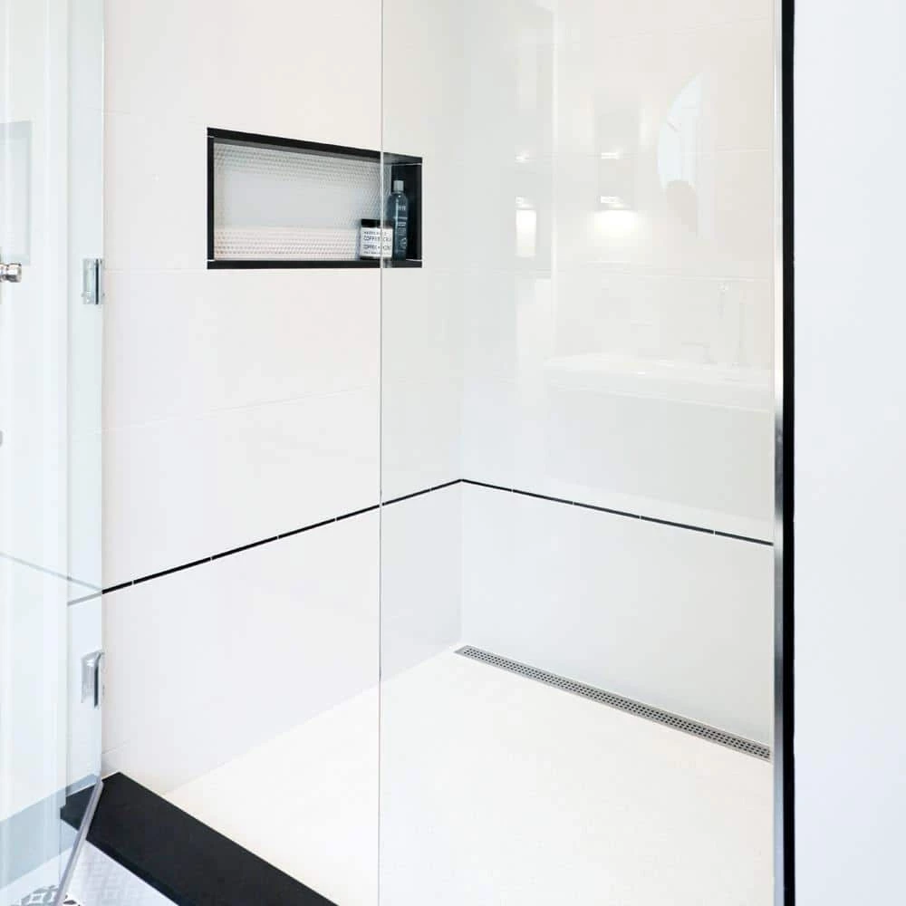 Nero 3/8 in. x 7-7/8 in. Ceramic Listelo Liner Wall Trim Tile by Merola Tile - Image 2