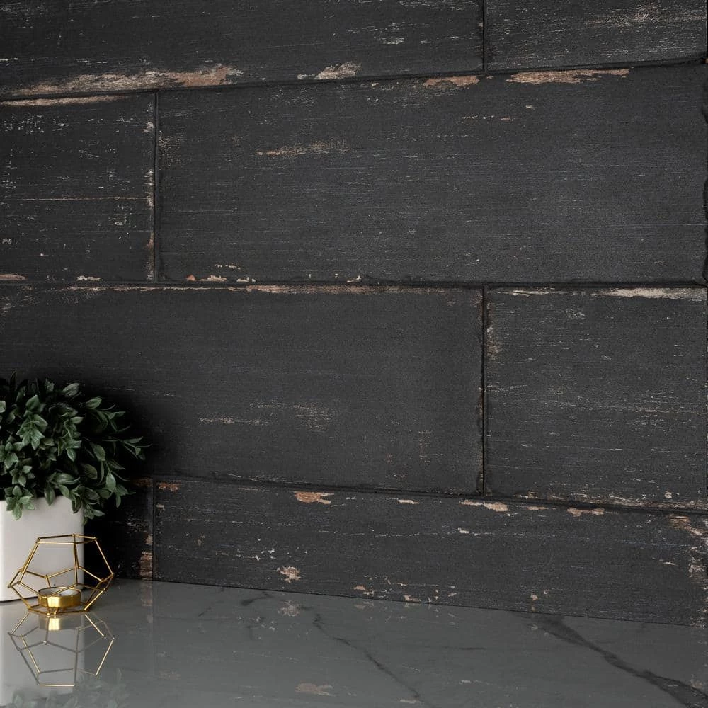 Retro Nero 8-1/4 in. x 23-1/2 in. Porcelain Floor and Wall Tile (11.12 sq. ft./Case) by Merola Tile - Image 3