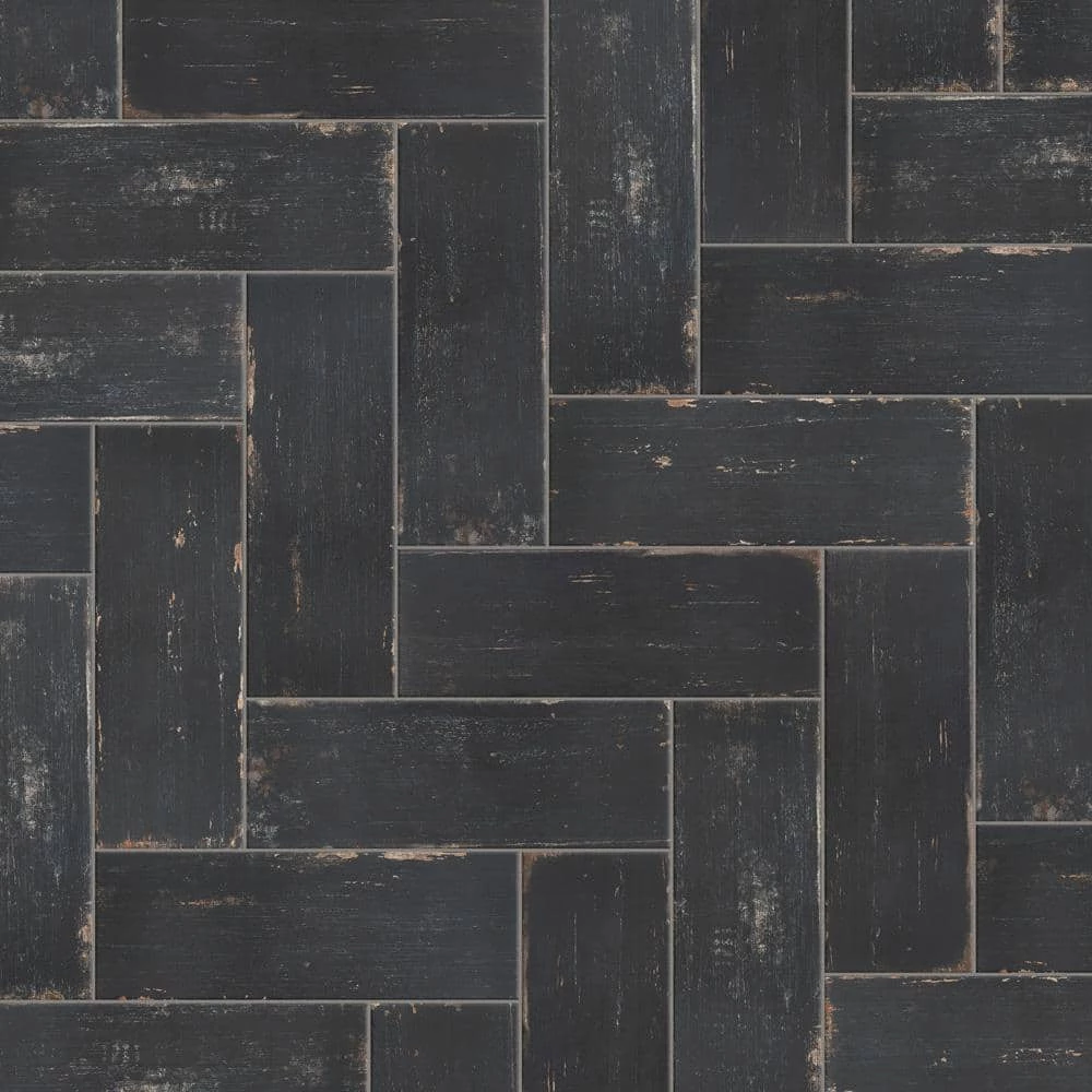 Retro Nero 8-1/4 in. x 23-1/2 in. Porcelain Floor and Wall Tile (11.12 sq. ft./Case) by Merola Tile - Image 12