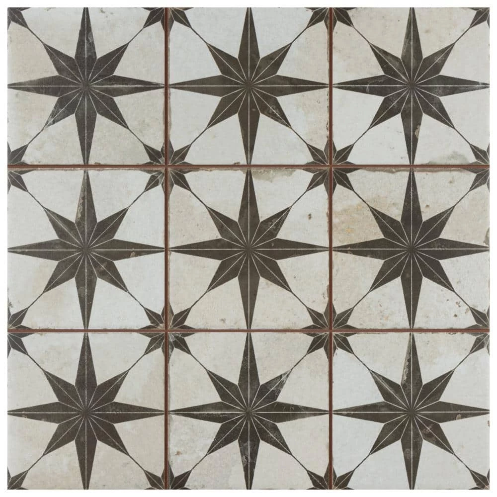 Harmonia Kings Star Nero 13 in. x 13 in. Ceramic Floor and Wall Tile (12.19 sq. ft./Case) by Merola Tile - Image 10