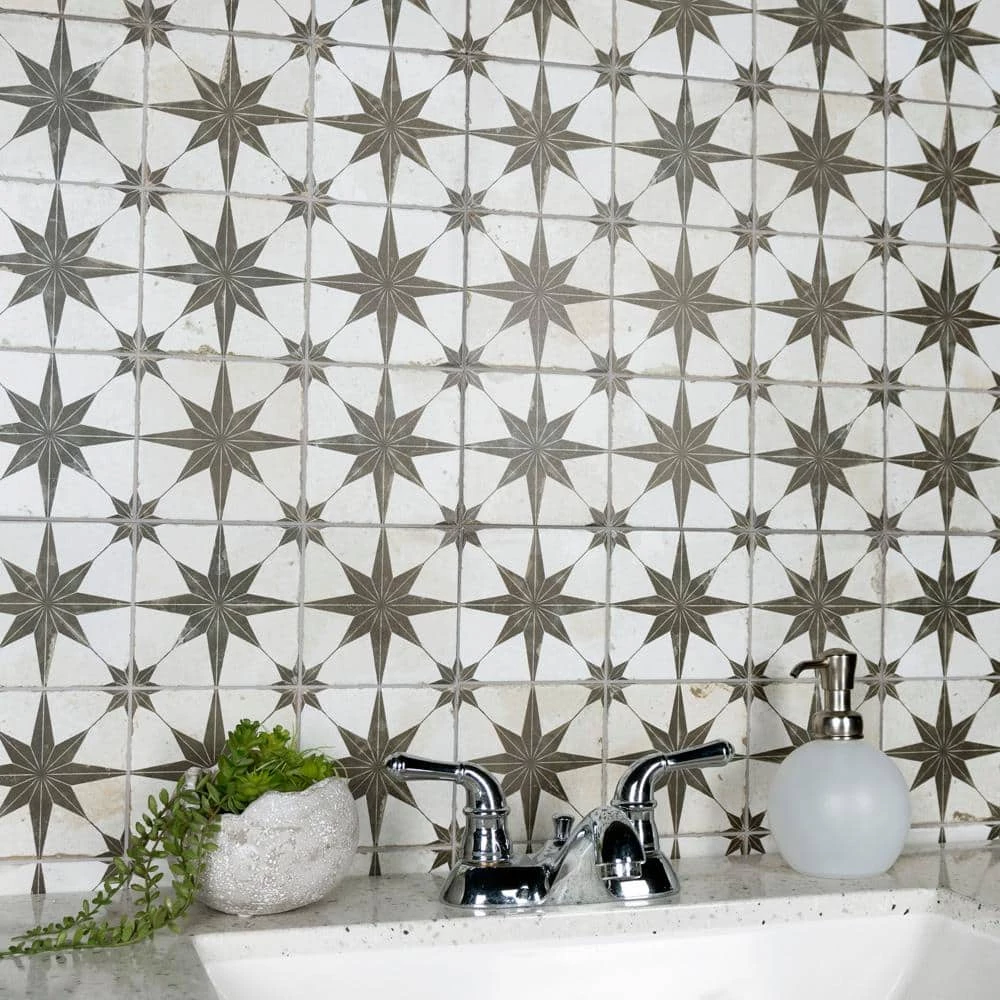 Harmonia Kings Star Nero 13 in. x 13 in. Ceramic Floor and Wall Tile (12.19 sq. ft./Case) by Merola Tile - Image 9