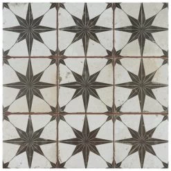 Harmonia Kings Star Nero 13 in. x 13 in. Ceramic Floor and Wall Tile (12.19 sq. ft./Case) by Merola Tile
