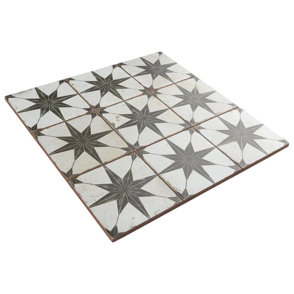 Harmonia Kings Star Nero 13 in. x 13 in. Ceramic Floor and Wall Tile (12.19 sq. ft./Case) by Merola Tile - Image 4
