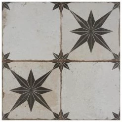 Kings Star Ara Nero 17-5/8 in. x 17-5/8 in. Ceramic Floor and Wall Tile (10.95 sq. ft./Case) by Merola Tile