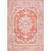 Asa Ornate Orange/Cream 8 ft. x 10 ft. Medallion Machine Washable Indoor Area Rug by JONATHAN Y