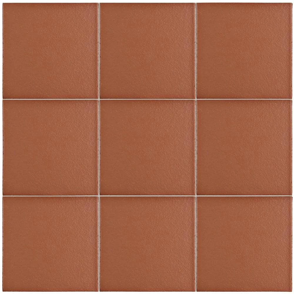 Klinker Red 5-7/8 in. x 5-7/8 in. Ceramic Floor and Wall Quarry Tile (6 sq. ft. / case) by Merola Tile - Image 4