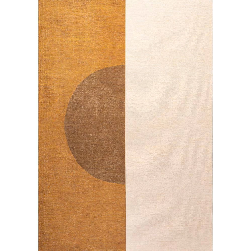 Demie Minimalist Graphic Circle Machine-Washable Rust/Cream 8 ft. x 10 ft. Area Rug by JONATHAN Y - Image 13