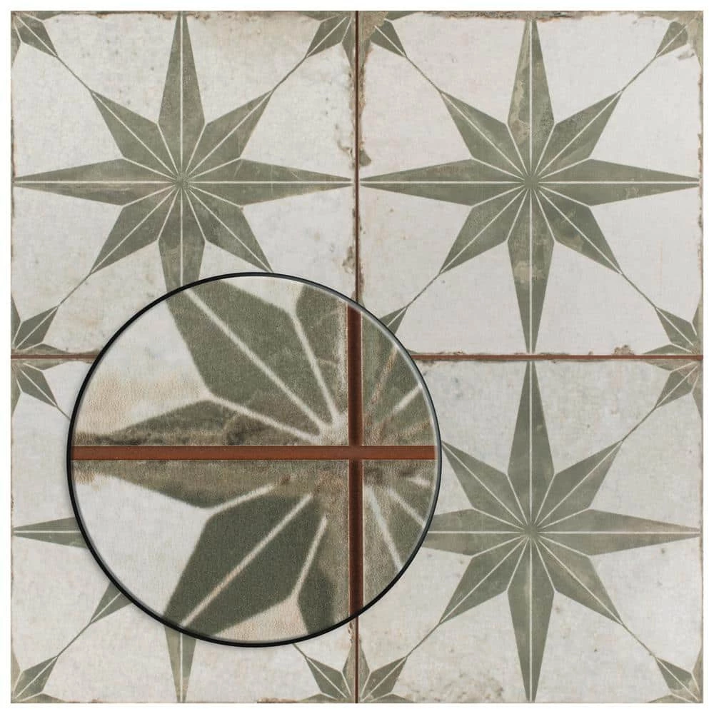 Kings Star Sage 17-5/8 in. x 17-5/8 in. Ceramic Floor and Wall Tile (10.95 sq. ft./Case) by Merola Tile - Image 7