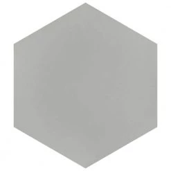 Textile Basic Hex Silver 8-5/8 in. x 9-7/8 in. Porcelain Floor and Wall Tile (11.5 sq. ft./Case) by Merola Tile