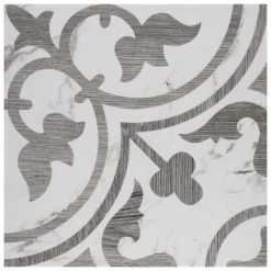 Amazon Arte Loire Silver 9-3/4 in. x 9-3/4 in. Porcelain Floor and Wall Tile (10.88 sq. ft./Case) by Merola Tile