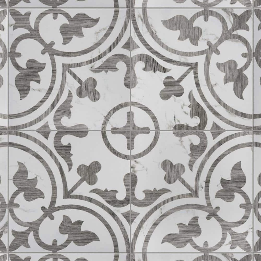 Amazon Arte Loire Silver 9-3/4 in. x 9-3/4 in. Porcelain Floor and Wall Tile (10.88 sq. ft./Case) by Merola Tile - Image 4