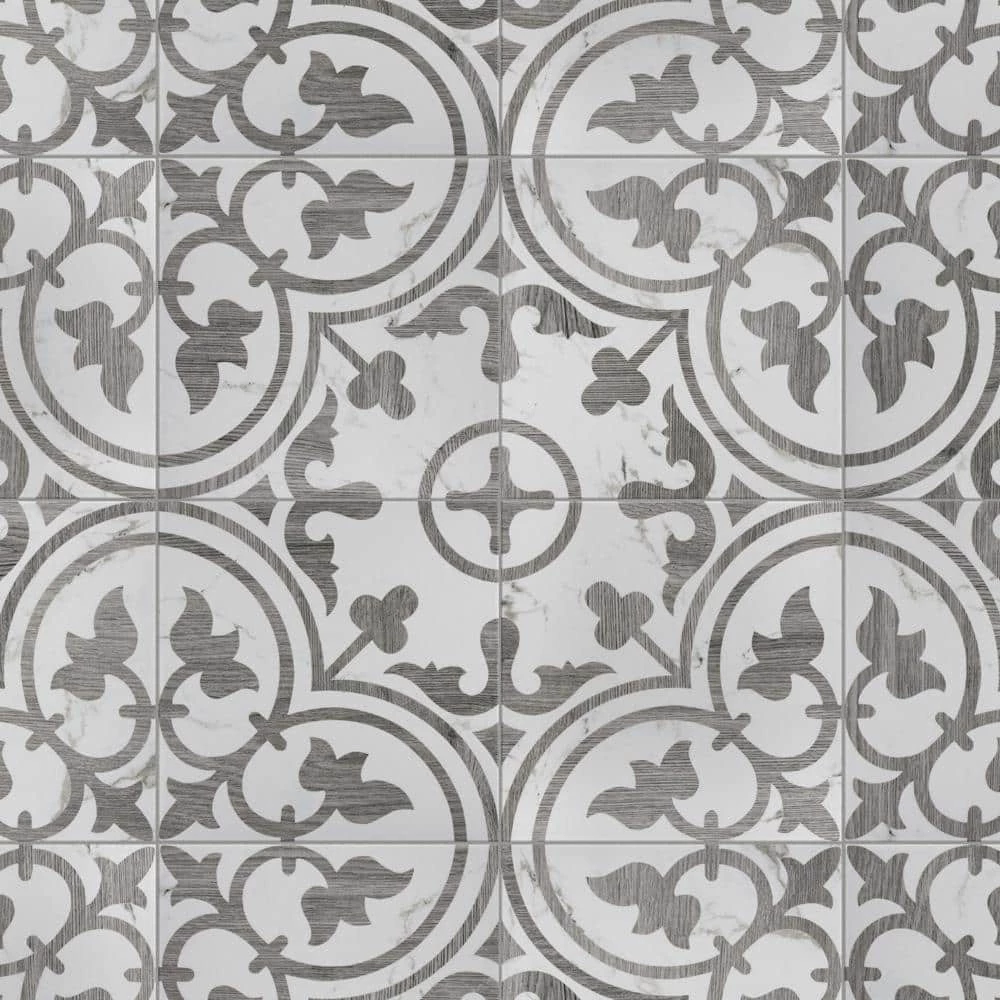 Amazon Arte Loire Silver 9-3/4 in. x 9-3/4 in. Porcelain Floor and Wall Tile (10.88 sq. ft./Case) by Merola Tile - Image 14