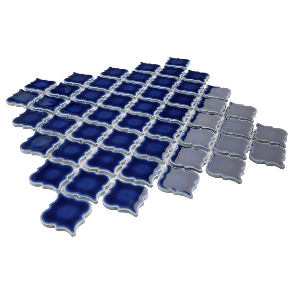 Hudson Tangier Smoky Blue 12 in. x 12 in. Porcelain Mosaic Tile (10.96 sq. ft. / Case) by Merola Tile - Image 8