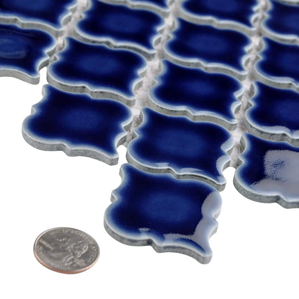 Hudson Tangier Smoky Blue 12 in. x 12 in. Porcelain Mosaic Tile (10.96 sq. ft. / Case) by Merola Tile - Image 5