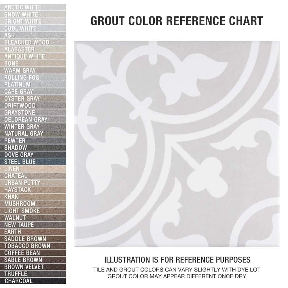 Arte Soft Grey 9-3/4 in. x 9-3/4 in. Porcelain Floor and Wall Tile (10.88 sq.ft./Case) by Merola Tile - Image 5